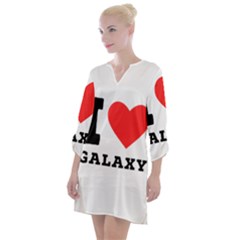 I Love Galaxy  Open Neck Shift Dress by ilovewhateva