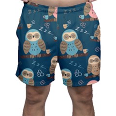 Seamless-pattern-owls-dreaming Men s Shorts by Salman4z