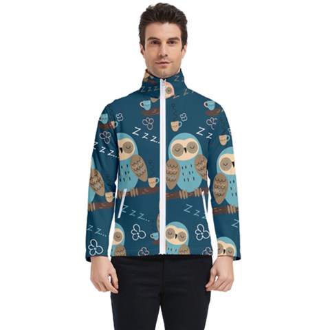 Seamless-pattern-owls-dreaming Men s Bomber Jacket by Salman4z