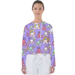 Cloud-seamless-pattern -- Women s Slouchy Sweat by Salman4z