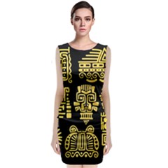 American-golden-ancient-totems Classic Sleeveless Midi Dress by Salman4z