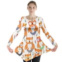 Cute-colorful-owl-cartoon-seamless-pattern Long Sleeve Tunic  View1