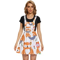 Cute-colorful-owl-cartoon-seamless-pattern Apron Dress by Salman4z