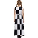 Chess-board-background-design Kids  Satin Sleeveless Maxi Dress View4