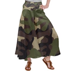 Texture-military-camouflage-repeats-seamless-army-green-hunting Women s Satin Palazzo Pants by Salman4z