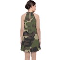 Texture-military-camouflage-repeats-seamless-army-green-hunting Velvet Halter Neckline Dress  View2