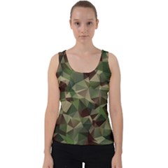 Abstract-vector-military-camouflage-background Velvet Tank Top by Salman4z