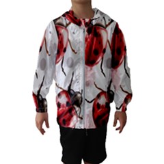 Ladybugs-pattern-texture-watercolor Kids  Hooded Windbreaker by Salman4z