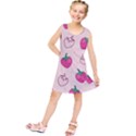 Seamless-strawberry-fruit-pattern-background Kids  Tunic Dress View1