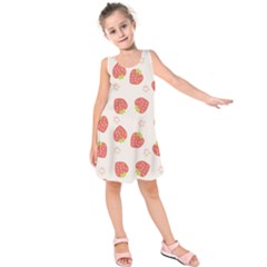 Strawberries-pattern-design Kids  Sleeveless Dress by Salman4z