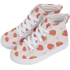 Strawberries-pattern-design Kids  Hi-top Skate Sneakers by Salman4z