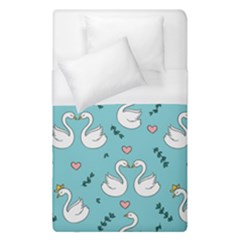 Elegant Swan Pattern Design Duvet Cover (single Size) by pakminggu