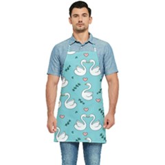 Elegant Swan Pattern Design Kitchen Apron by pakminggu