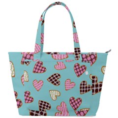 Seamless Pattern With Heart Shaped Cookies With Sugar Icing Back Pocket Shoulder Bag  by pakminggu