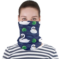 Swan Pattern Elegant Design Face Seamless Bandana (adult) by pakminggu