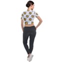 Lion Heads Pattern Design Doodle Short Sleeve Cropped Jacket View2