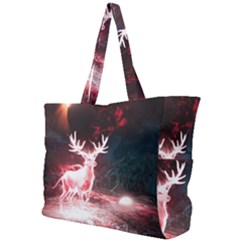 Deer Animal Moon Planet Space Fantasy Simple Shoulder Bag by pakminggu