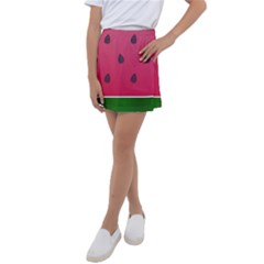 Watermelon Fruit Summer Red Fresh Food Healthy Kids  Tennis Skirt by pakminggu