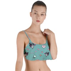 Raccoon Texture Seamless Scrapbooking Hearts Layered Top Bikini Top  by pakminggu