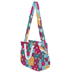 Background Pattern Texture Design Dots Wallpaper Rope Handles Shoulder Strap Bag by pakminggu