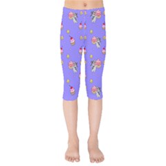 Art Pattern Design Seamless Scrapbooking Kids  Capri Leggings  by pakminggu