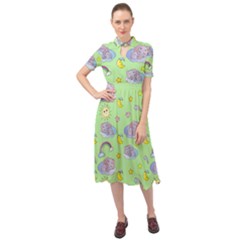 Elephant Sleeping Elephants Background Keyhole Neckline Chiffon Dress by pakminggu