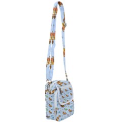 Pattern Giraffe Animal Seamless Scrapbooking Blue Shoulder Strap Belt Bag by pakminggu