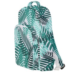 Background Pattern Texture Leaves Design Wallpaper Double Compartment Backpack by pakminggu