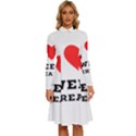 I love sweet threats  Long Sleeve Shirt Collar A-Line Dress View1