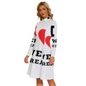 I love sweet threats  Long Sleeve Shirt Collar A-Line Dress View2