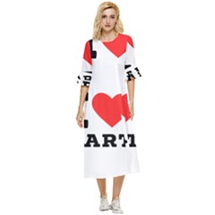 I Love Tart Double Cuff Midi Dress by ilovewhateva