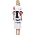 I love Boston cream pie Double Cuff Midi Dress View4