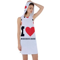 I Love Cheesecake Racer Back Hoodie Dress by ilovewhateva