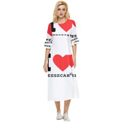 I Love Cheesecake Double Cuff Midi Dress by ilovewhateva