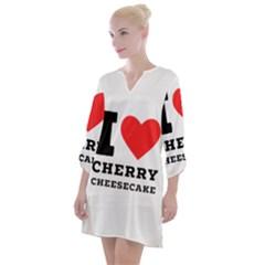 I Love Cherry Cheesecake Open Neck Shift Dress by ilovewhateva