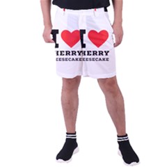 I Love Cherry Cheesecake Men s Pocket Shorts by ilovewhateva