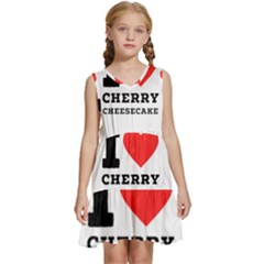 I Love Cherry Cheesecake Kids  Sleeveless Tiered Mini Dress by ilovewhateva