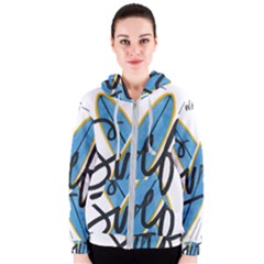 Wave Surfing Surfboard Surfing Women s Zipper Hoodie by pakminggu