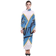 Wave Surfing Surfboard Surfing Turtleneck Maxi Dress by pakminggu