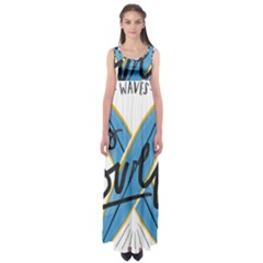 Wave Surfing Surfboard Surfing Empire Waist Maxi Dress by pakminggu