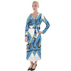 Wave Surfing Surfboard Surfing Velvet Maxi Wrap Dress by pakminggu