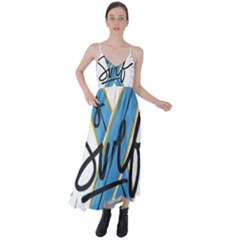 Wave Surfing Surfboard Surfing Tie Back Maxi Dress by pakminggu