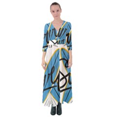 Wave Surfing Surfboard Surfing Button Up Maxi Dress by pakminggu