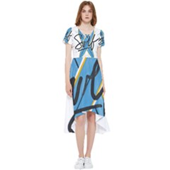 Wave Surfing Surfboard Surfing High Low Boho Dress by pakminggu