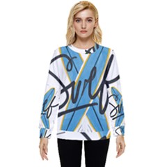 Wave Surfing Surfboard Surfing Hidden Pocket Sweatshirt by pakminggu