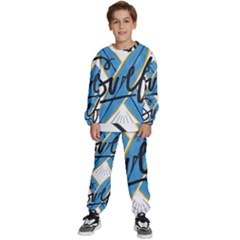 Wave Surfing Surfboard Surfing Kids  Sweatshirt Set by pakminggu