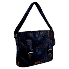 Art Cat Drawing Mammal Animal Feline Buckle Messenger Bag by pakminggu