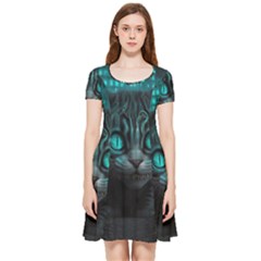 Angry Cat Fantasy Inside Out Cap Sleeve Dress by pakminggu