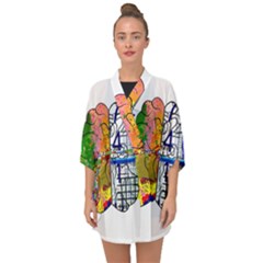 Brain Cerebrum Biology Abstract Half Sleeve Chiffon Kimono by pakminggu