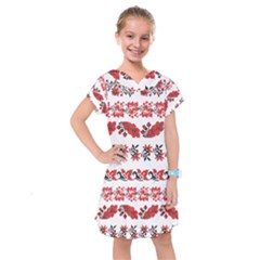 Ukraine Scheme Pattern Kit Ornament Plants Kids  Drop Waist Dress by pakminggu